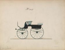Design for 4 seat Phaeton, no top, no. 1057, 1850-70. Creator: Brewster & Co