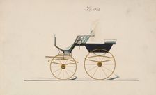 Design for 4 seat Phaeton, no top, no. 1016, 1850-70. Creator: Brewster & Co