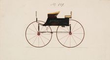 Design for 4 seat Phaeton, no top, no. 139, 1850-70. Creator: Brewster & Co