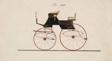 Design for 4 seat Phaeton, no top, no. 140, 1850-70. Creator: Brewster & Co