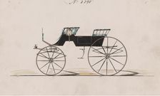 Design for 4 seat Phaeton, no top, no. 3390, 1878. Creator: Brewster & Co