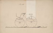 Design for 4 seat Phaeton, no top, no. 358, 1850-70. Creator: Brewster & Co