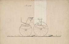 Design for 4 seat Phaeton, no top, no. 358, 1850-70. Creator: Brewster & Co