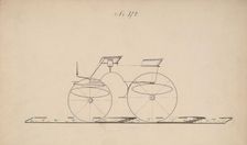Design for 4 seat Phaeton, no top, no. 374, 1850-70. Creator: Brewster & Co