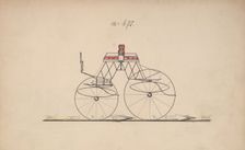 Design for 4 seat Phaeton, no top, no. 470, 1850-70. Creator: Brewster & Co