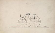 Design for 4 seat Phaeton, no top, no. 500, 1850-70. Creator: Brewster & Co