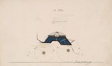 Design for 4 seat Phaeton, no top, no. 806, 1850-70. Creator: Brewster & Co