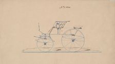 Design for 4 seat Phaeton, no top, no. 930, 1850-70. Creator: Brewster & Co