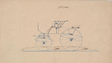 Design for 4 seat Phaeton, no top, no. 930, 1850-70. Creator: Brewster & Co