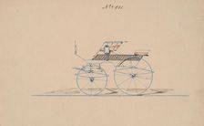 Design for 4 seat Phaeton, no top, no. 931, 1850-70. Creator: Brewster & Co
