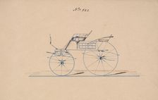 Design for 4 seat Phaeton, no top, no. 932, 1850-70. Creator: Brewster & Co