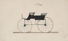 Design for 4 seat Phaeton, no top, no. 955, 1850-70. Creator: Brewster & Co