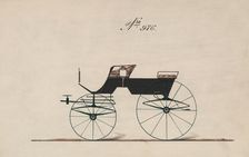 Design for 4 seat Phaeton, no top, no. 976, 1850-70. Creator: Brewster & Co