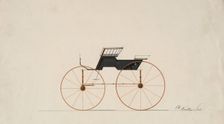 Design for 4 seat Phaeton, no top (unnumbered), 1850-70. Creator: Brewster & Co