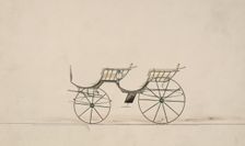 Design for 4 seat Phaeton, no top (unnumbered), 1850-70. Creator: Brewster & Co