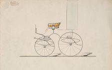 Design for 4 seat Phaeton, no top (unnumbered), 1850-70. Creator: Brewster & Co