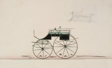 Design for 4 seat Phaeton, no top (unnumbered), 1850-70. Creator: Brewster & Co