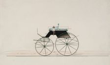 Design for 4 seat Phaeton, no top (unnumbered), 1850-70. Creator: Brewster & Co