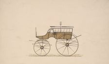 Design for 4 seat Phaeton, no top (unnumbered), 1850-70. Creator: Brewster & Co