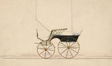 Design for 4 seat Phaeton, no top (unnumbered), 1850-70. Creator: Brewster & Co