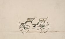 Design for 4 seat Phaeton, no top (unnumbered), 1850-70. Creator: Brewster & Co