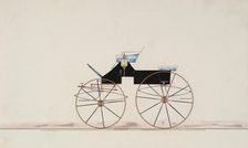 Design for 4 seat Phaeton, no top (unnumbered), 1850-70. Creator: Brewster & Co