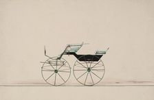 Design for 4 seat Phaeton, no top (unnumbered), 1850-70. Creator: Brewster & Co