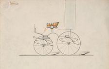 Design for 4 seat Phaeton, no top (unnumbered), 1850-70. Creator: Brewster & Co