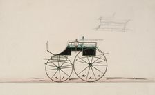 Design for 4 seat Phaeton, no top (unnumbered), 1850-70. Creator: Brewster & Co