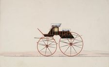 Design for 4 seat Phaeton, no top (unnumbered), 1850-70. Creator: Brewster & Co