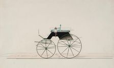 Design for 4 seat Phaeton, no top (unnumbered), 1850-70. Creator: Brewster & Co
