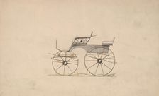 Design for 4 seat Phaeton, no top (unnumbered), 1850-70. Creator: Brewster & Co