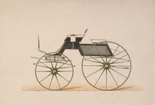 Design for 4 seat Phaeton, no top (unnumbered), 1850-70. Creator: Brewster & Co