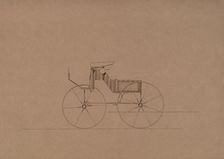 Design for 4 seat Phaeton, no top (unnumbered), 1850-70. Creator: Brewster & Co