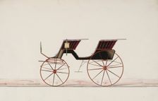 Design for 4 seat Phaeton, no top (unnumbered), 1950-1970. Creator: Brewster & Co