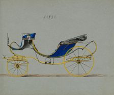 Design for 8 spring Victoria, no. 3920, 1884. Creator: Brewster & Co