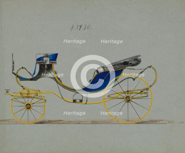 Design for 8 spring Victoria, no. 3920, 1884. Creator: Brewster & Co.