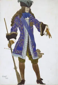 Design for the Count's Costume in Act III of The Sleeping Princess 1922. Artist: Leon Bakst