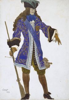 Design for the Count's Costume in Act III of The Sleeping Princess 1922. Artist: Leon Bakst