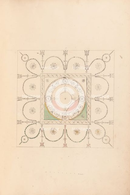 Design for the Ceiling of a Bedchamber at Goodwood House, Sussex, ca. 1800. Creator: James Wyatt.