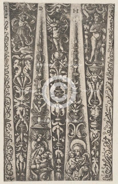 Design for the Channels of Fluted Armor, ca. 1515. Creator: Daniel Hopfer.