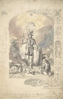 Design for the Ancient Order of Foresters: "Unity, Benevolence and Concord", 19th century. Creator: Anon