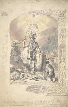 Design for the Ancient Order of Foresters: "Unity, Benevolence and Concord", 19th century. Creator: Anon