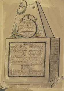 Design for the artist's gravestone, mid-19th century. Creator: Hilarius Thoma