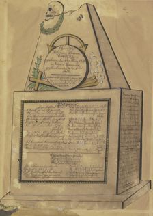 Design for the artist's gravestone, mid-19th century. Creator: Hilarius Thoma