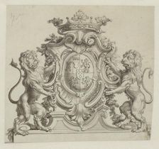 Design for the award winning coat of arms Salm-Reiferscheidt-Dyck, c.1735. Creator: Anon