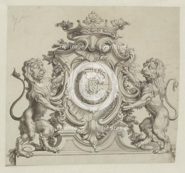 Design for the award winning coat of arms Salm-Reiferscheidt-Dyck, c.1735. Creator: Anon.