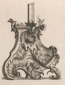 Design for the Base of a Crucifix, Plate 4 from: Neü inventierte Crucifix=..., Printed ca. 1750-56. Creator: Jacob Gottlieb Thelot