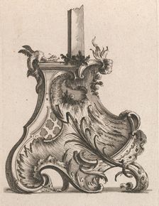 Design for the Base of a Crucifix, Plate 4 from: Neü inventierte Crucifix=..., Printed ca. 1750-56. Creator: Jacob Gottlieb Thelot