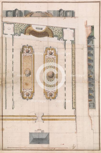Design for the Garden of a Hotel on Rue des Amandiers, Paris, late 18th century. Creator: Anon.